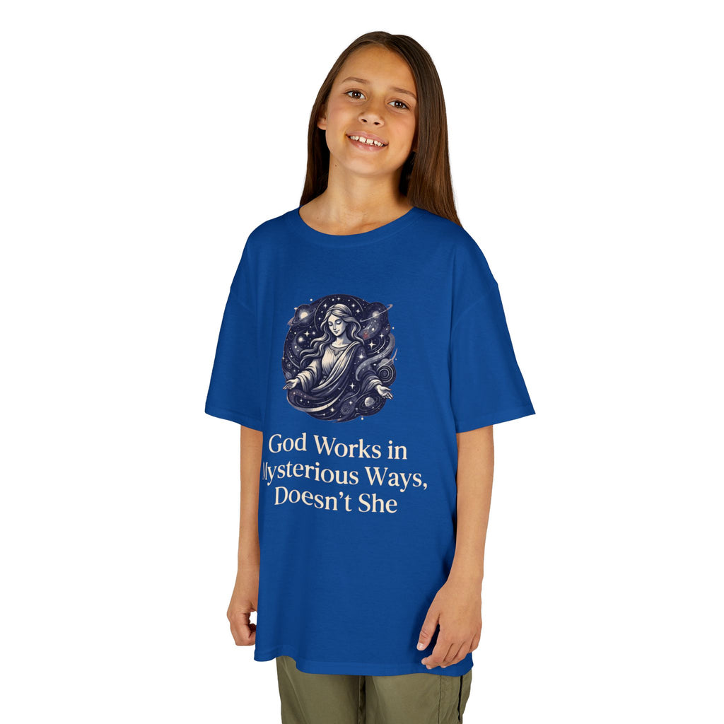 "God Works in Mysteroius Ways" Kids Tee