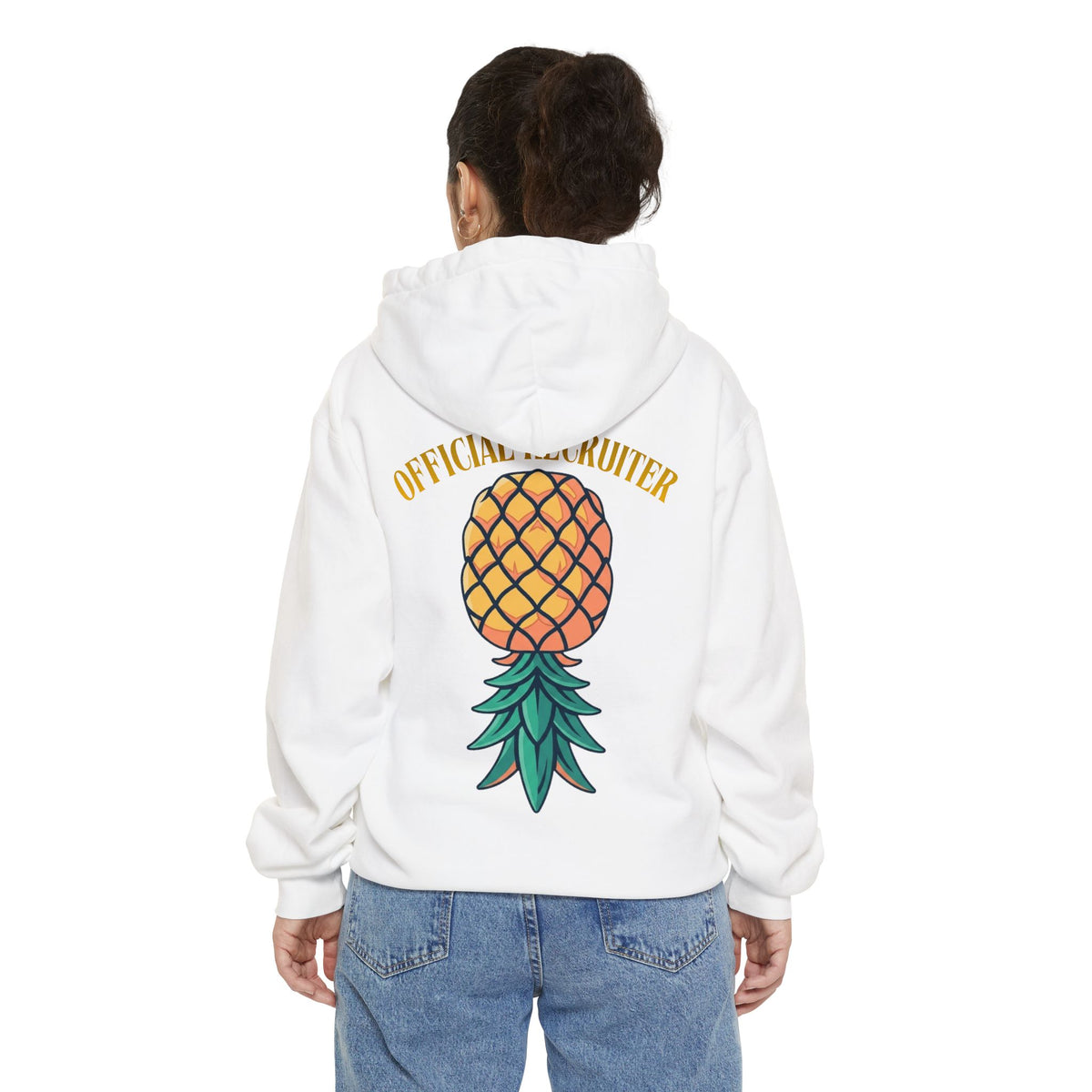 Color: White | Official Recruiter Garment-Dyed Hoodie