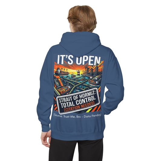 "Straight Of Hormuz is Open" Garment-Dyed Hoodie