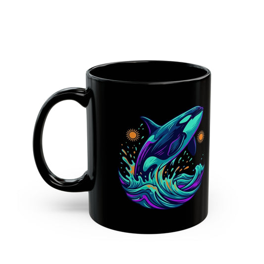 "Orca" Black Ceramic Mug