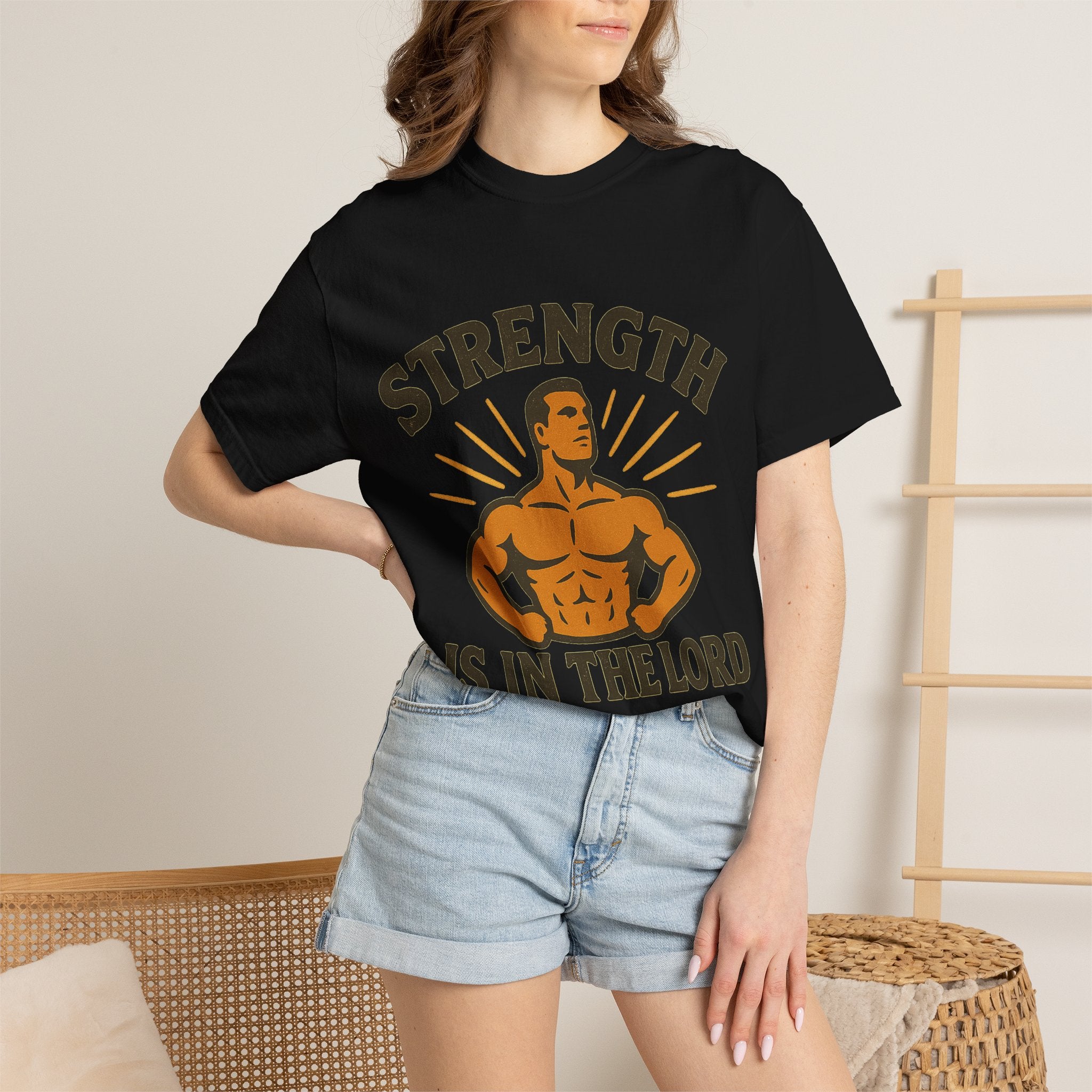 "Strength is in the Lord" Unisex Garment-Dyed T-shirt