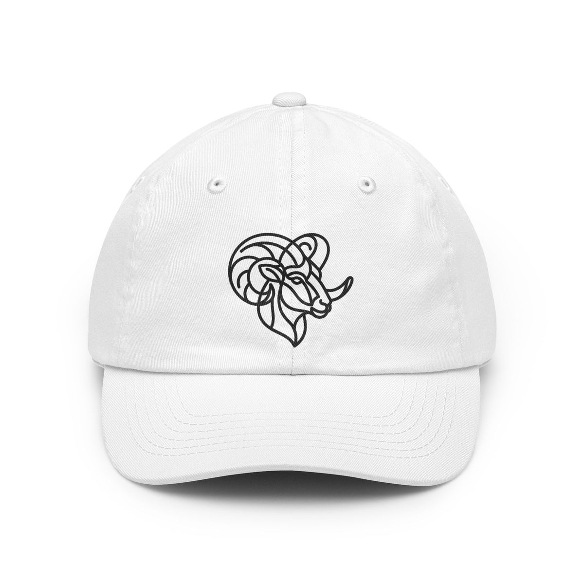 Color: White | Aries The Minimalist Ram Dad Hat
