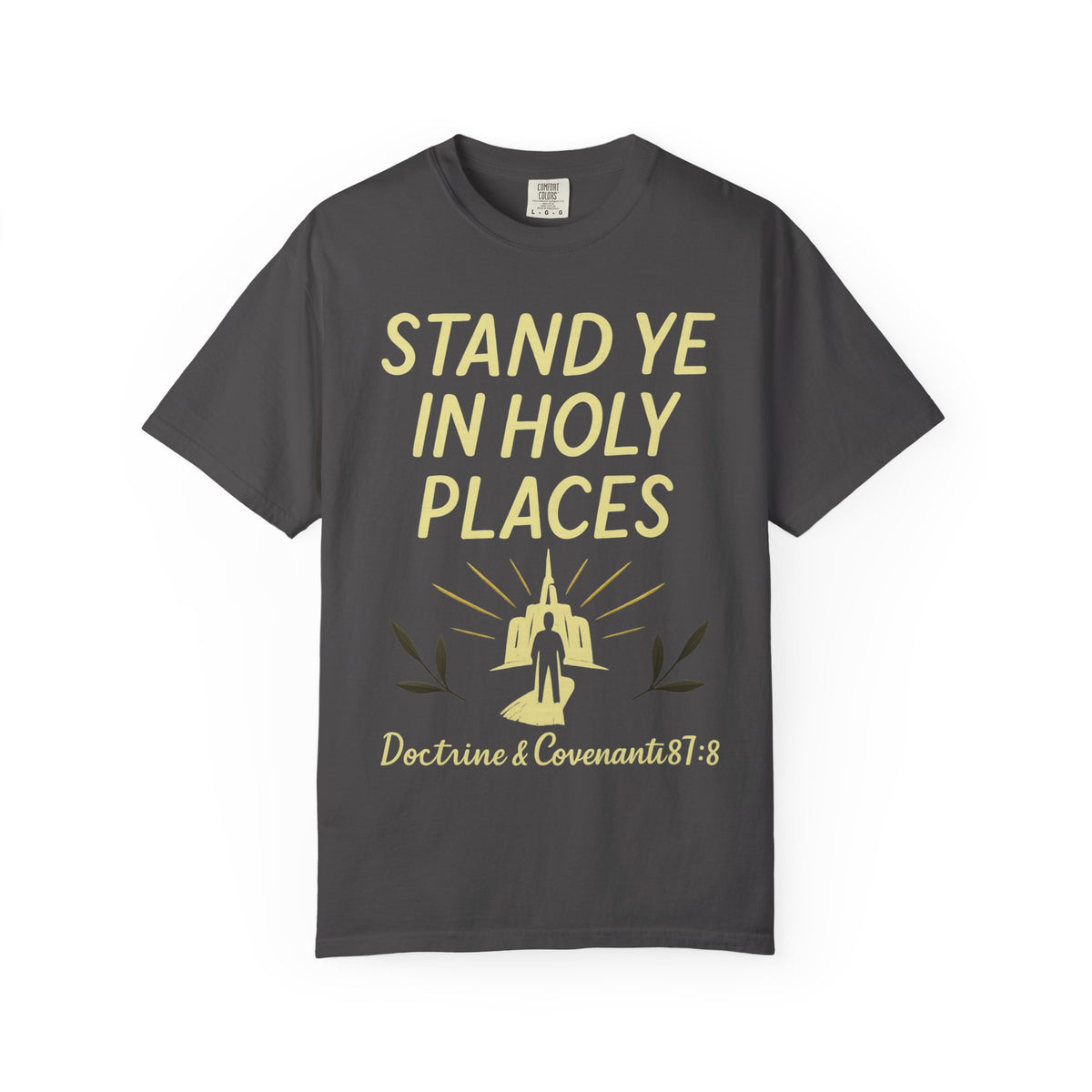 Color: Graphite | Stand in Holy Places Unisex Garment-Dyed T-shirt