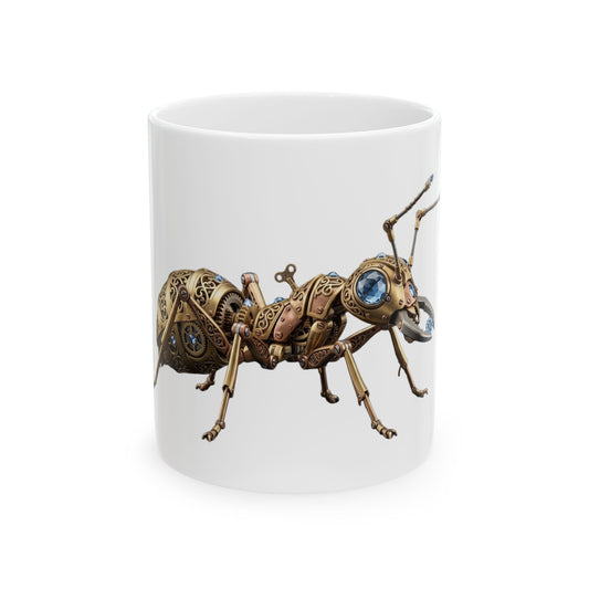 "Cyber Ants" White Ceramic Mug — Graphic