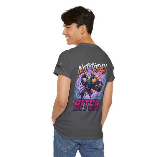 Color: Charcoal | Cancer Not Today Bitch Premium Graphic Tee