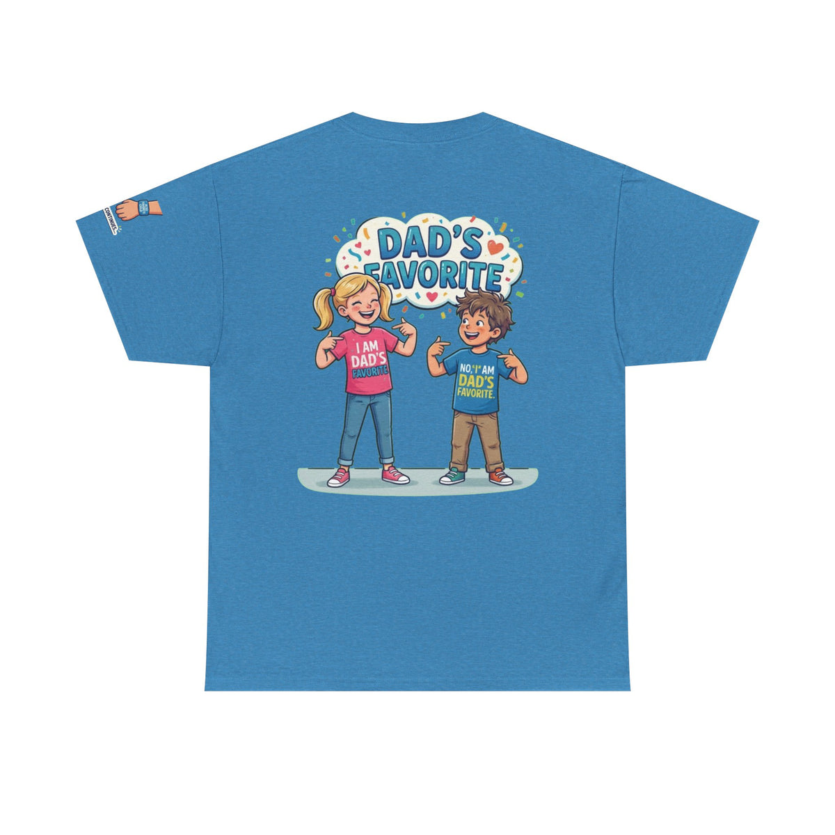 Color: Heather Sapphire | Dad's Favorite Premium Graphic Tee
