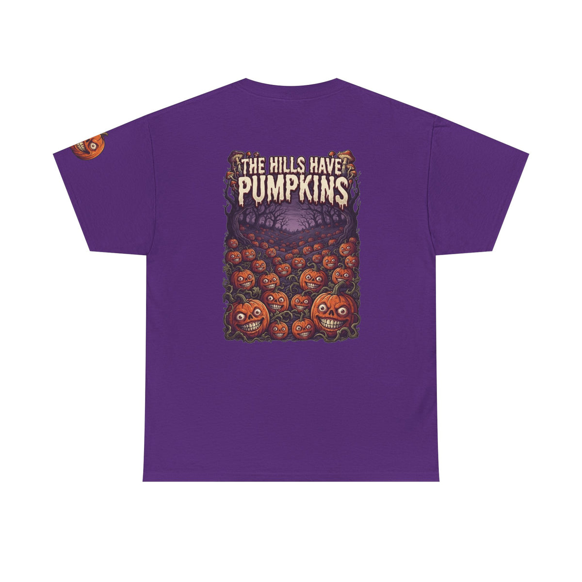 Color: Purple | The Hills Have Pumpkins Premium Graphic Tee