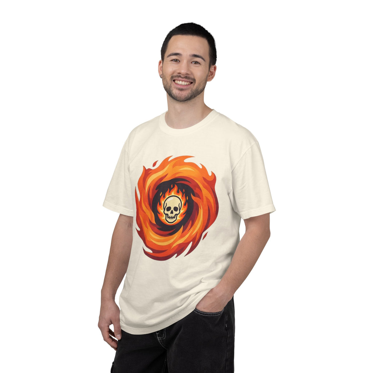 Color: Ivory | Hellfire Unisex Garment-Dyed Tee