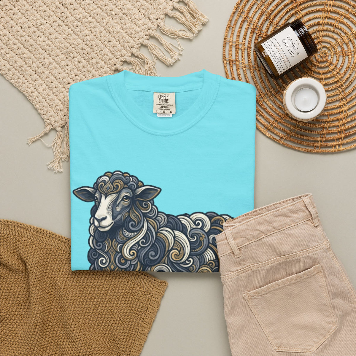 Barnyard Sheep Unisex Garment-Dyed Tee