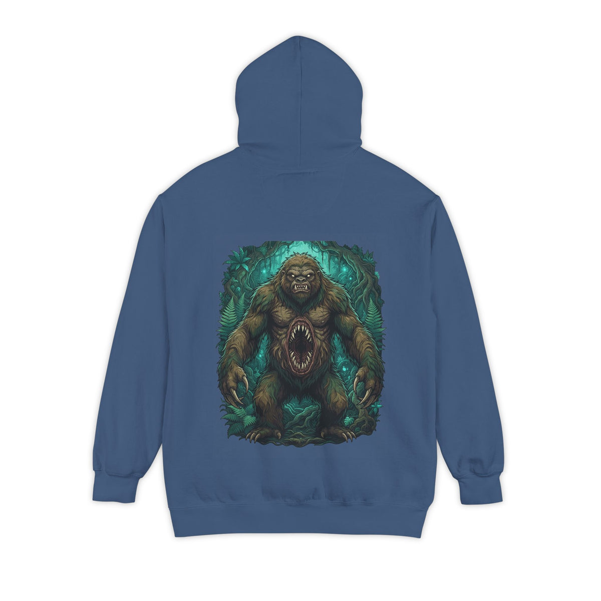 Color: True Navy | Mapinguari (Amazon Rainforest) Garment-Dyed Hoodie