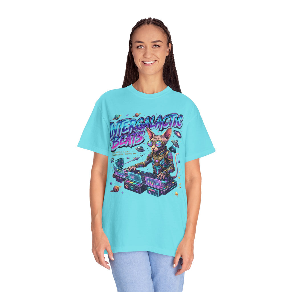"Intergalatic Beats" Unisex Garment-Dyed Tee