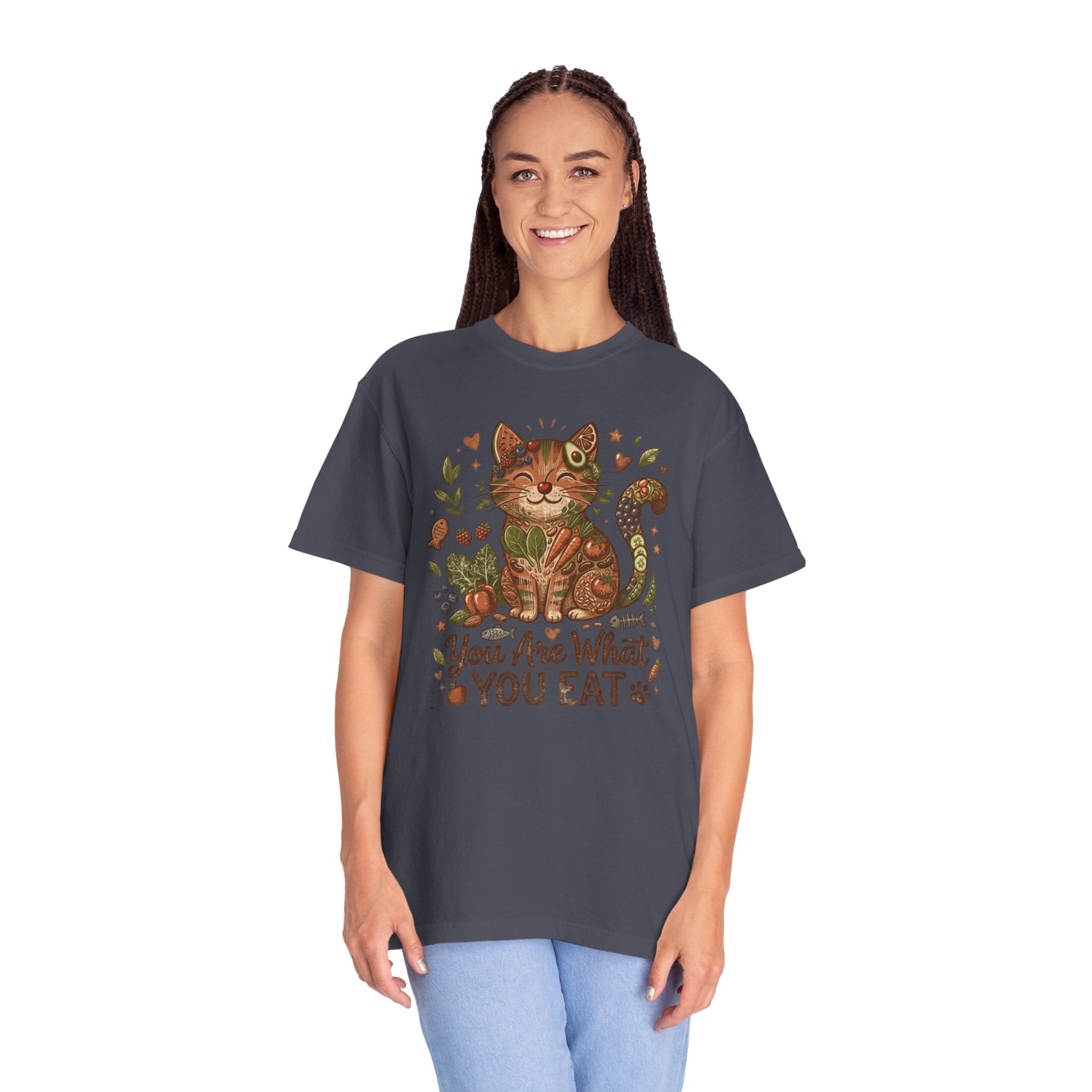 "You Are What You Eat - Cat 3" Unisex Garment-Dyed T-shirt