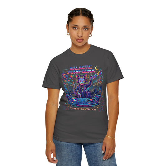 Color: Graphite | Galactic Purr-Sona Unisex Garment-Dyed Tee
