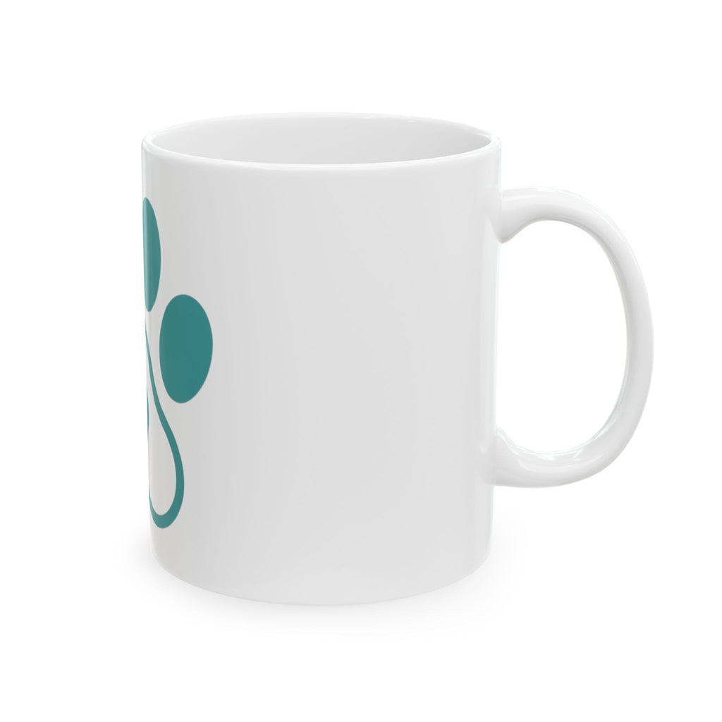 "Dog Mom" White Ceramic Mug — Graphic