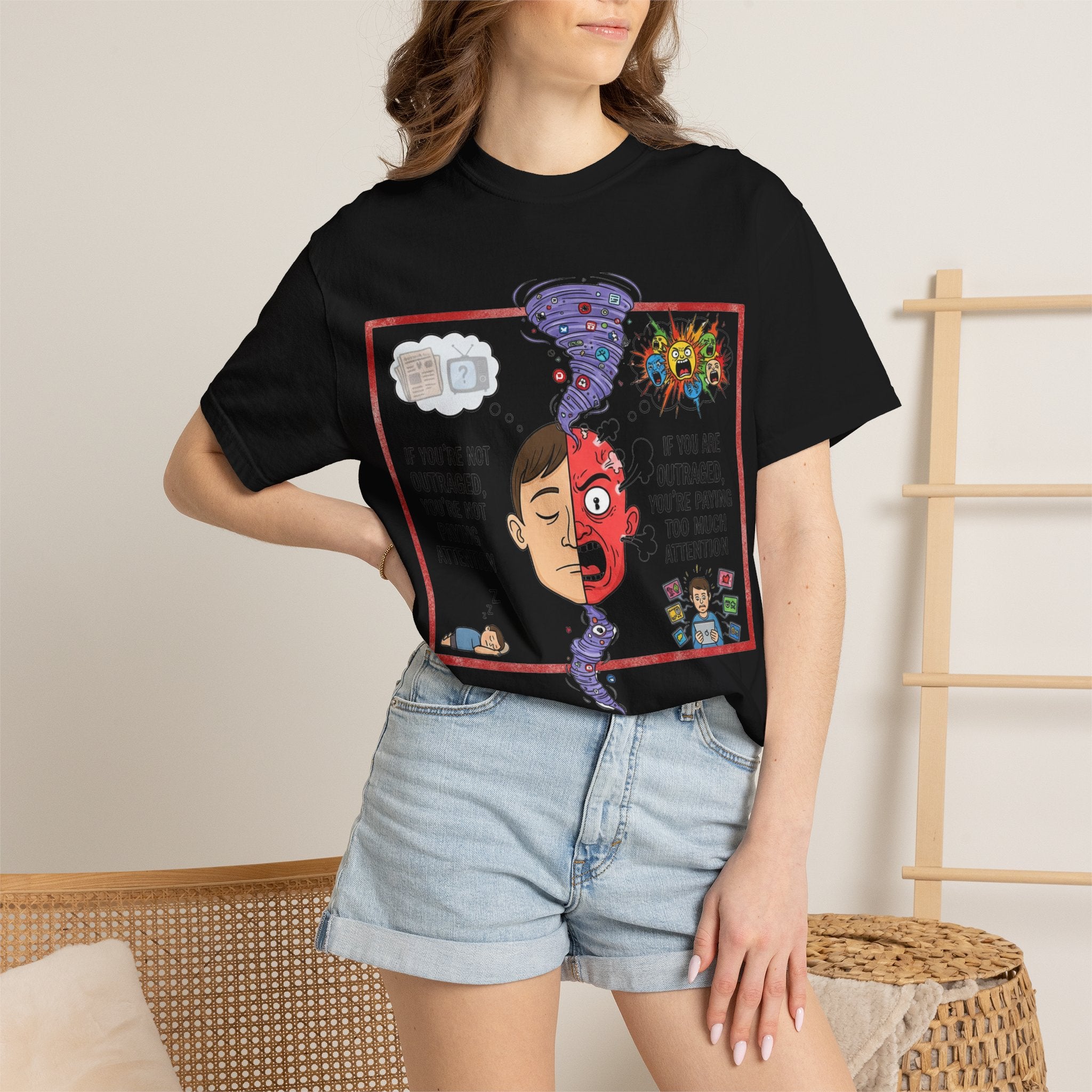"The Outrage Paradox" Unisex Garment-Dyed T-shirt