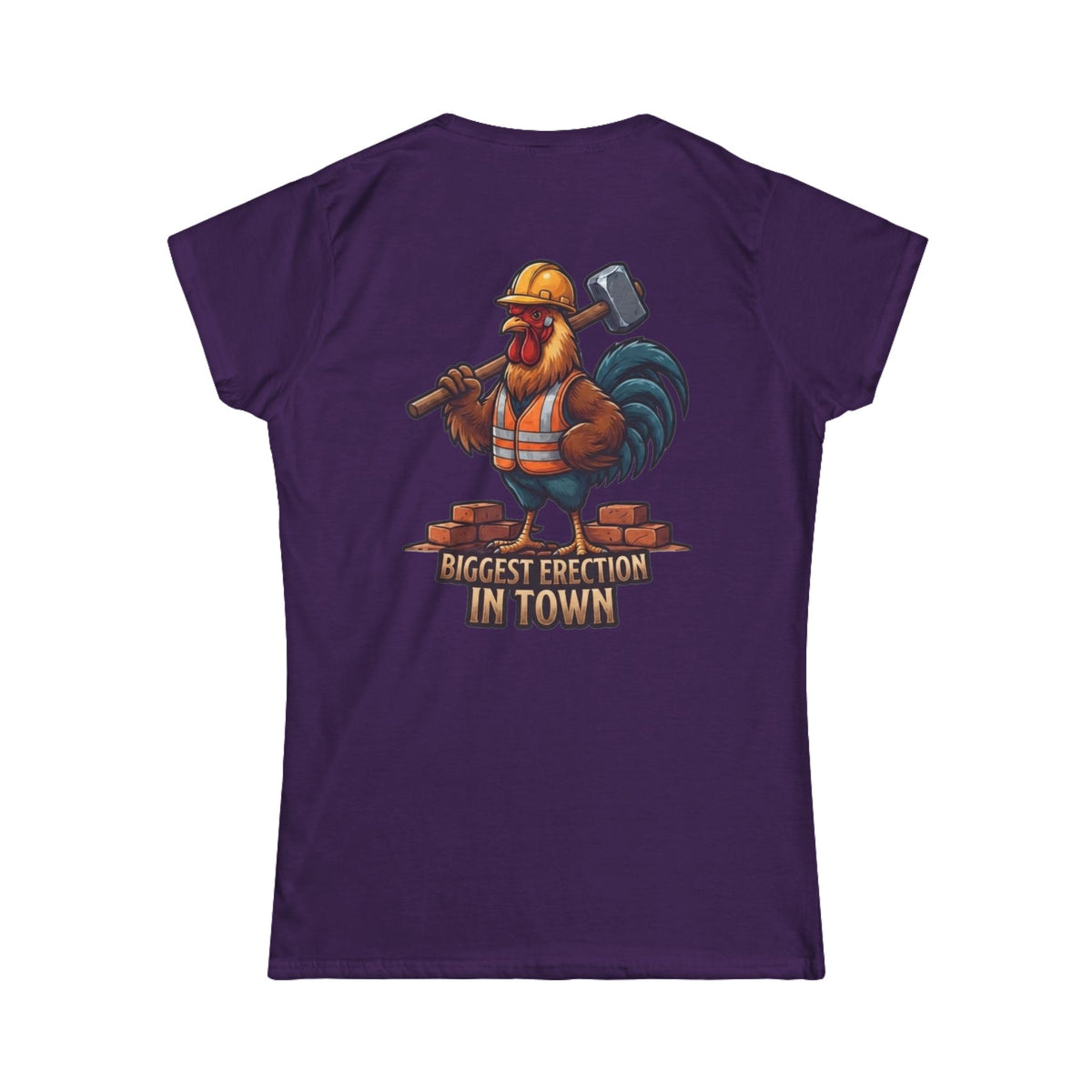 Color: Purple | Biggest Erection in Town Women's Tee