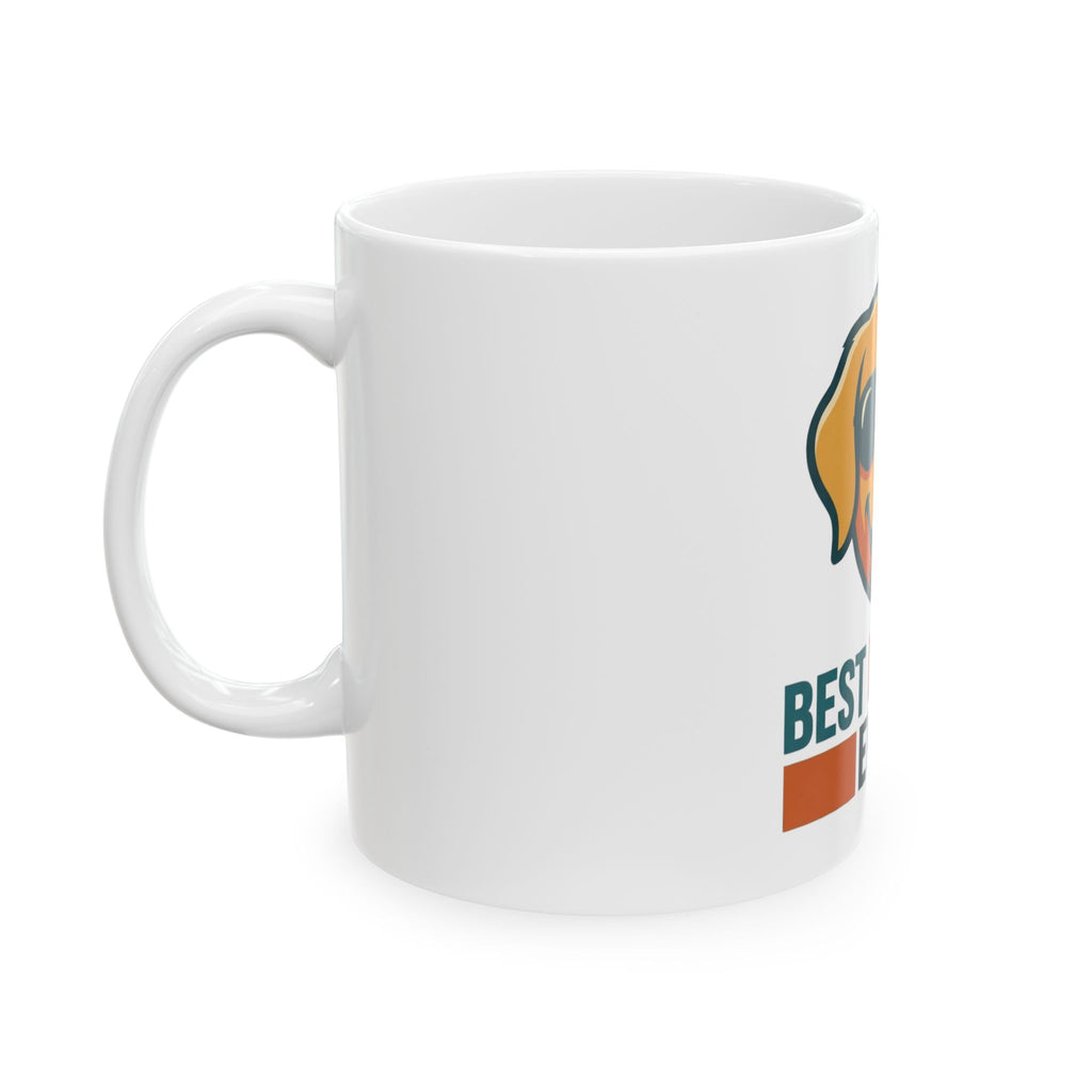 "Best Dog Dad" White Ceramic Mug — Graphic