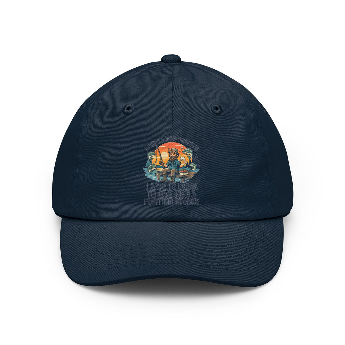 Color: Navy | Drink to Give Fish a Fighting Chance Dad Hat