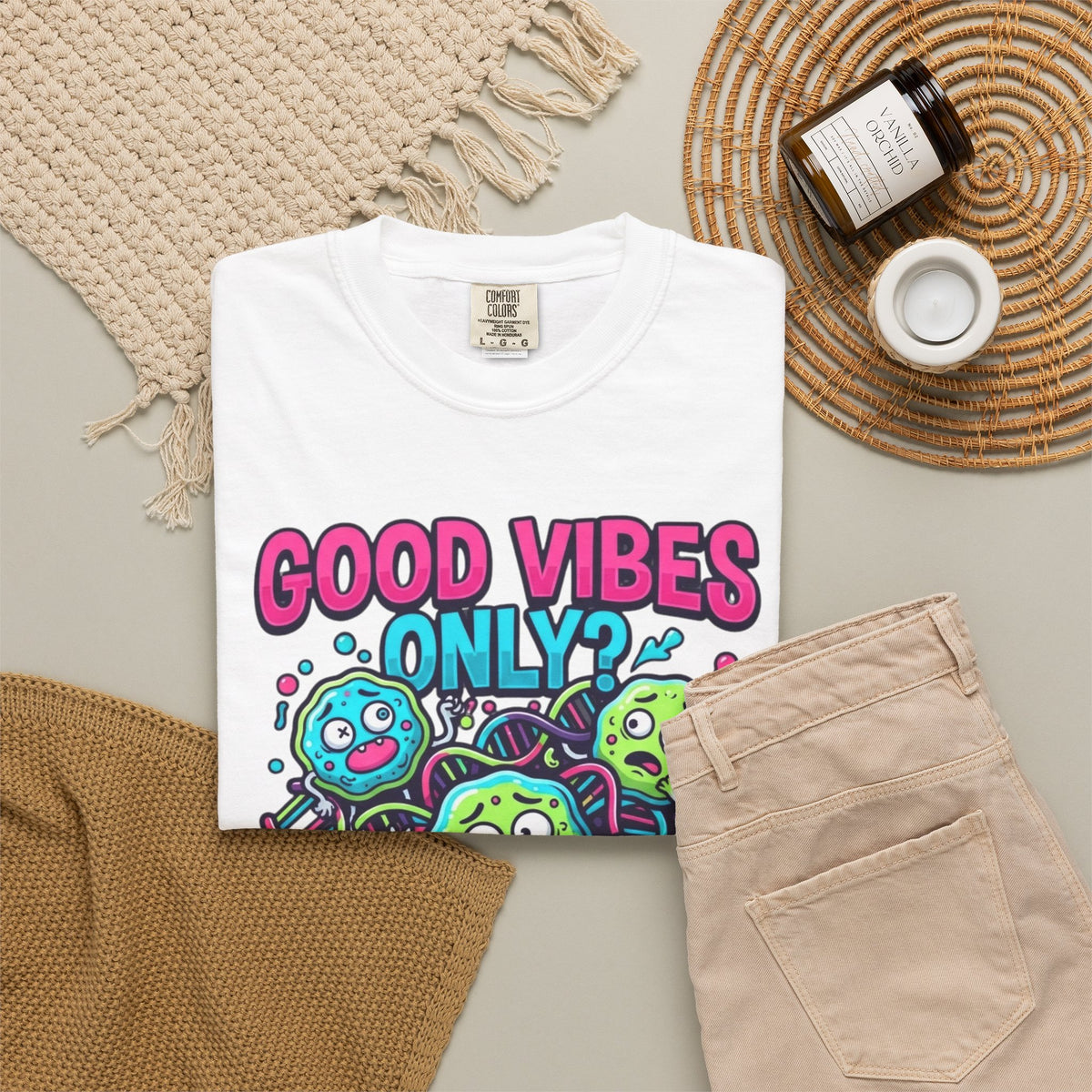 Good Vibes Only Unisex Garment-Dyed Tee