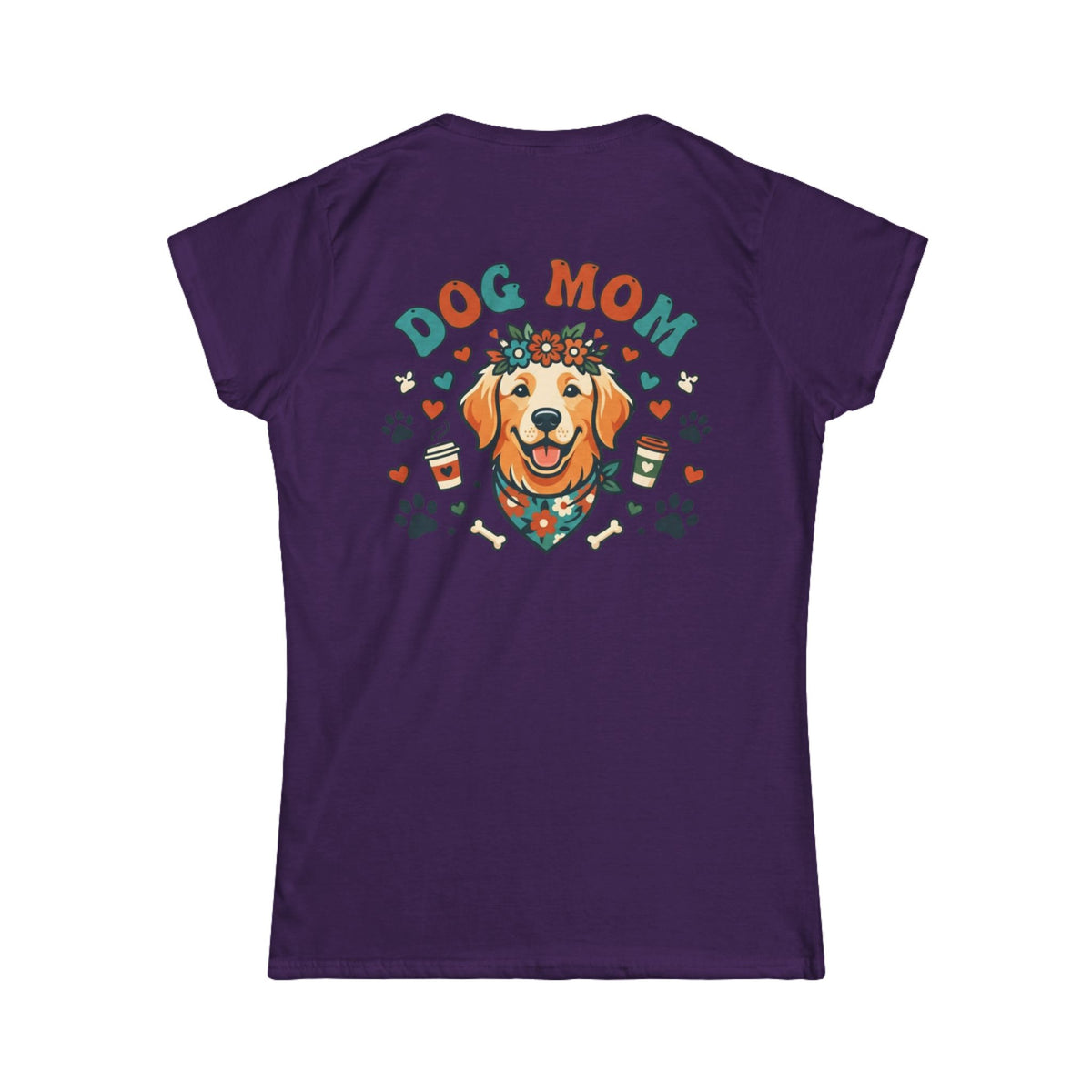 Color: Purple | Dog Mom Women's Tee