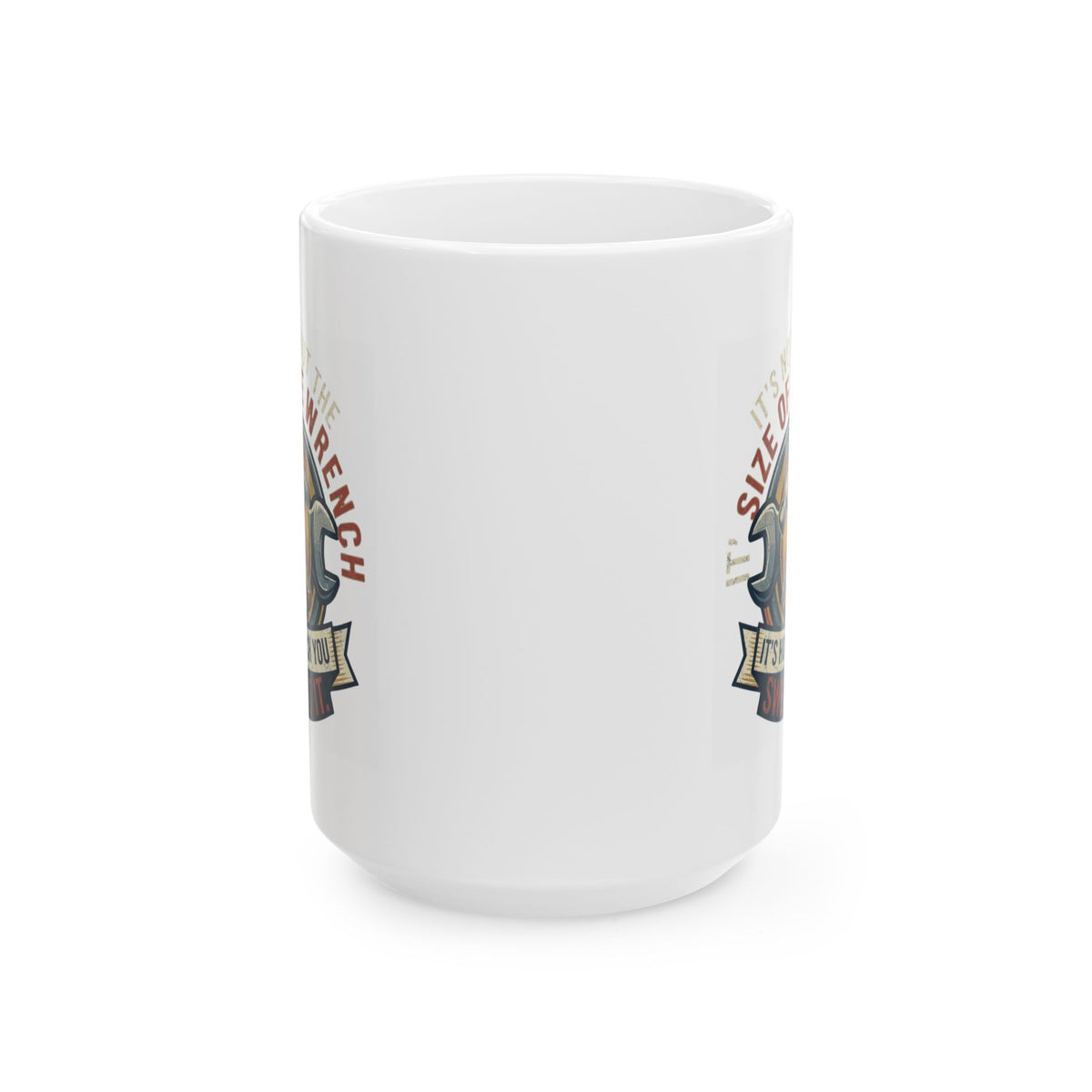 "Size Matters" White Ceramic Mug