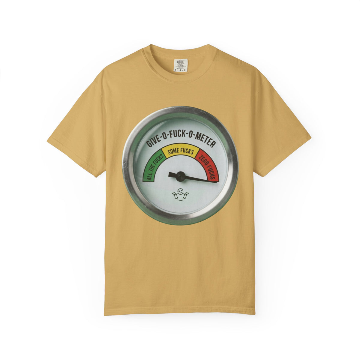 Color: Mustard | Fuck-O-Meter Unisex Garment-Dyed Tee