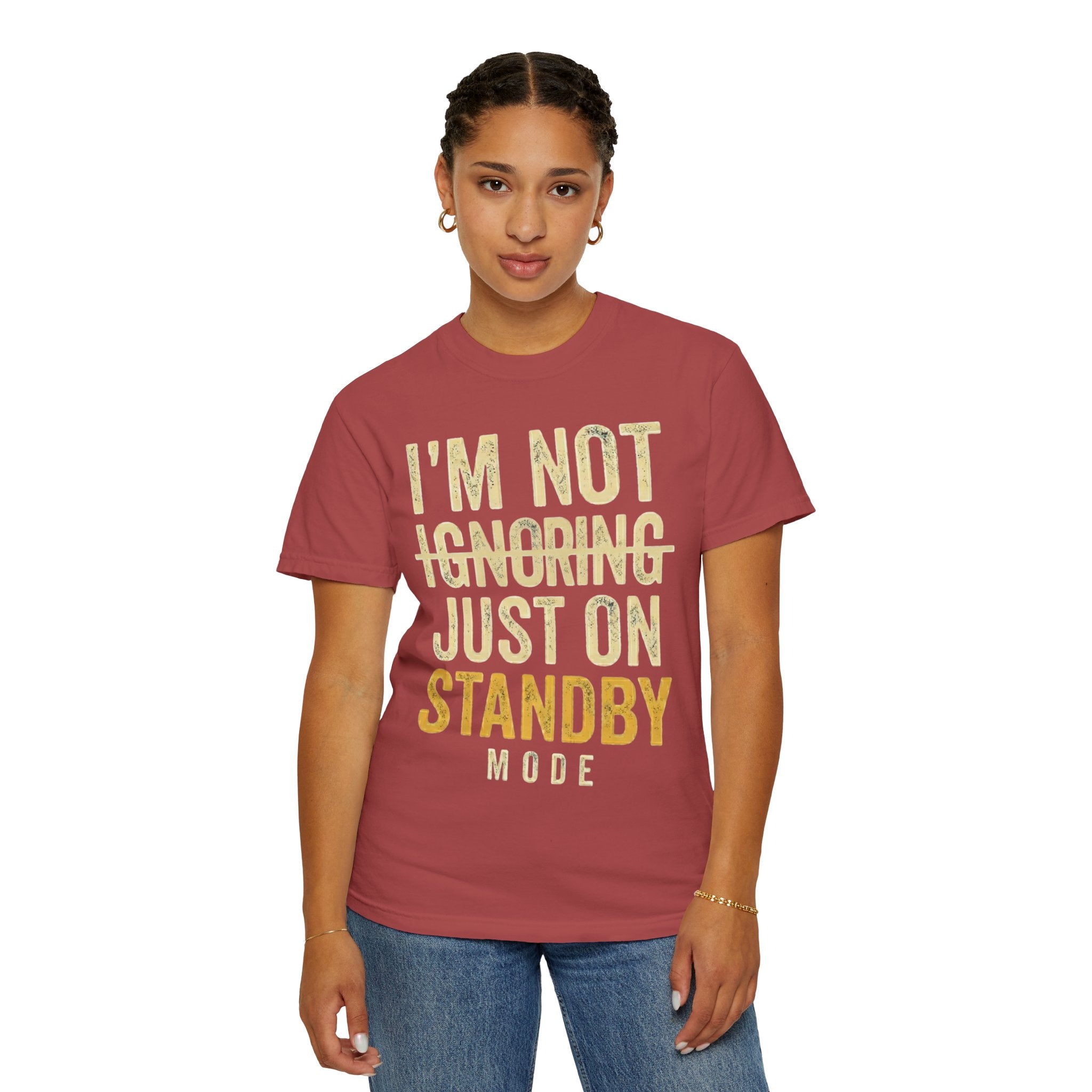 "Standby Mode" Unisex Garment-Dyed Tee