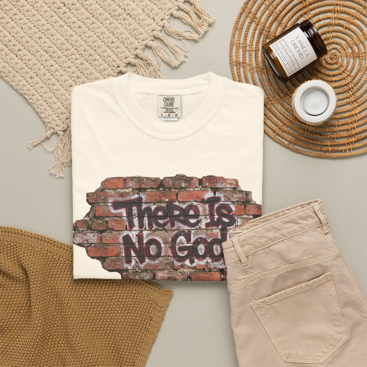 "There is No God" Unisex Garment-Dyed Tee