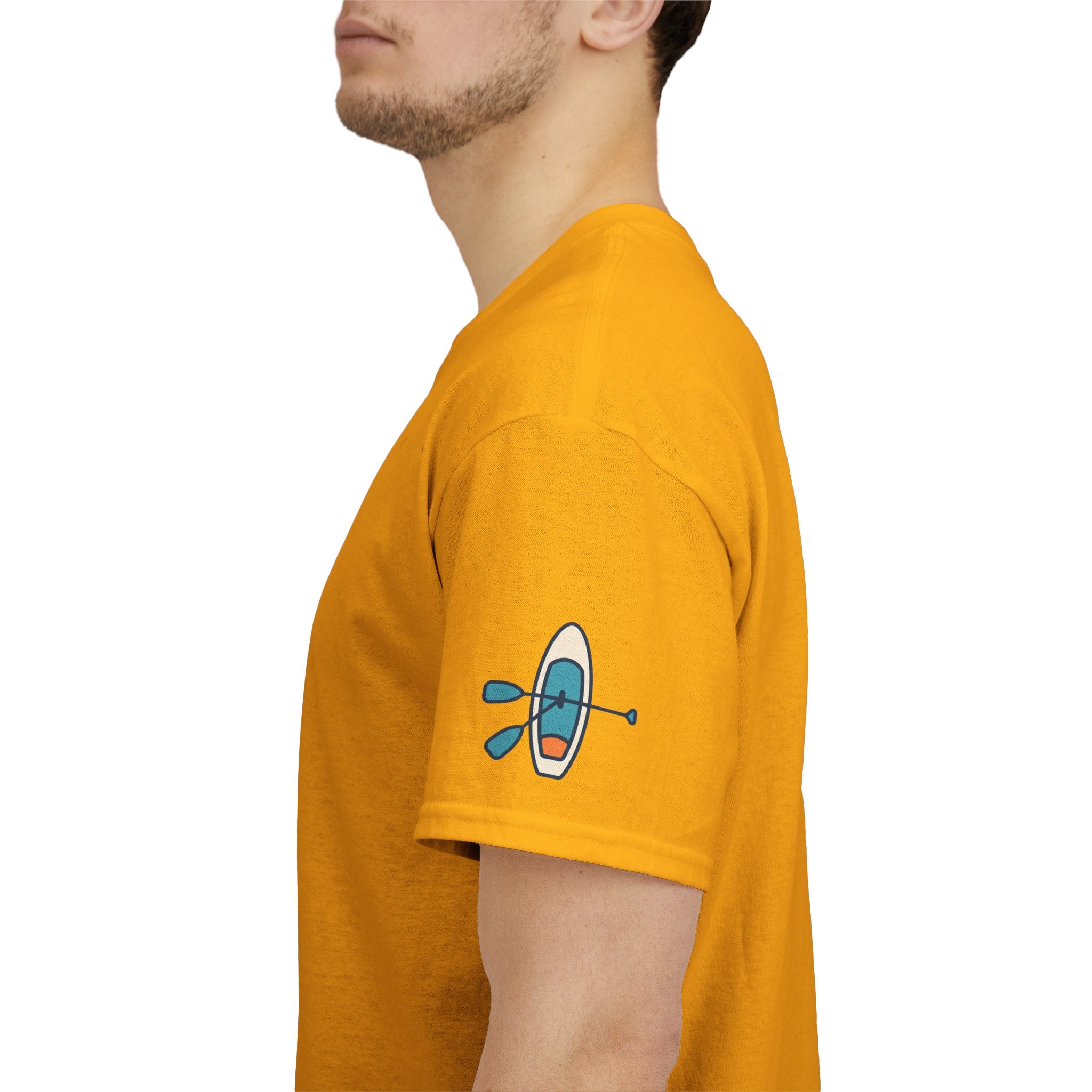 "Mountain Lake Paddle Board" Premium Graphic Tee