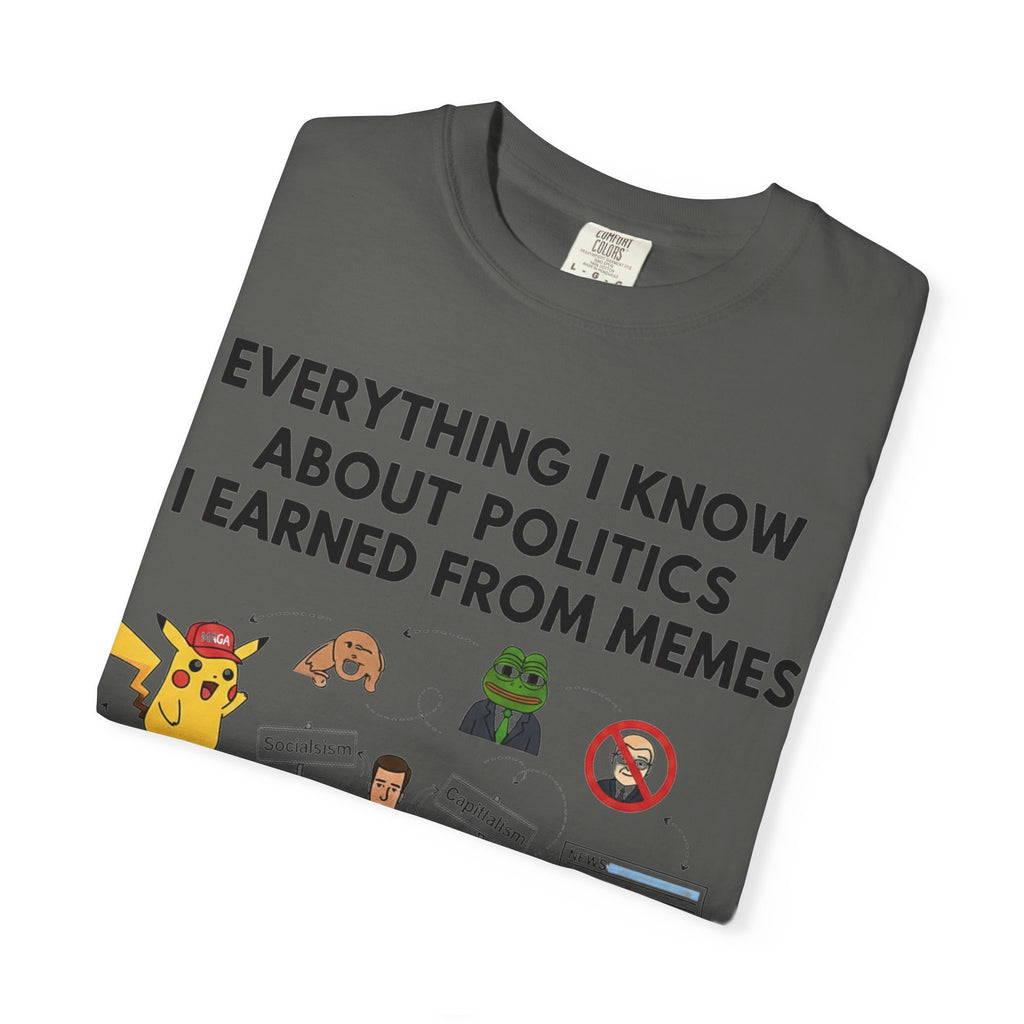 "Advanced Degrees in Memes" Unisex Garment-Dyed T-shirt