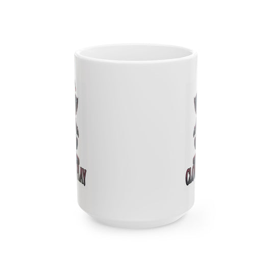 "Clown Play" White Ceramic Mug