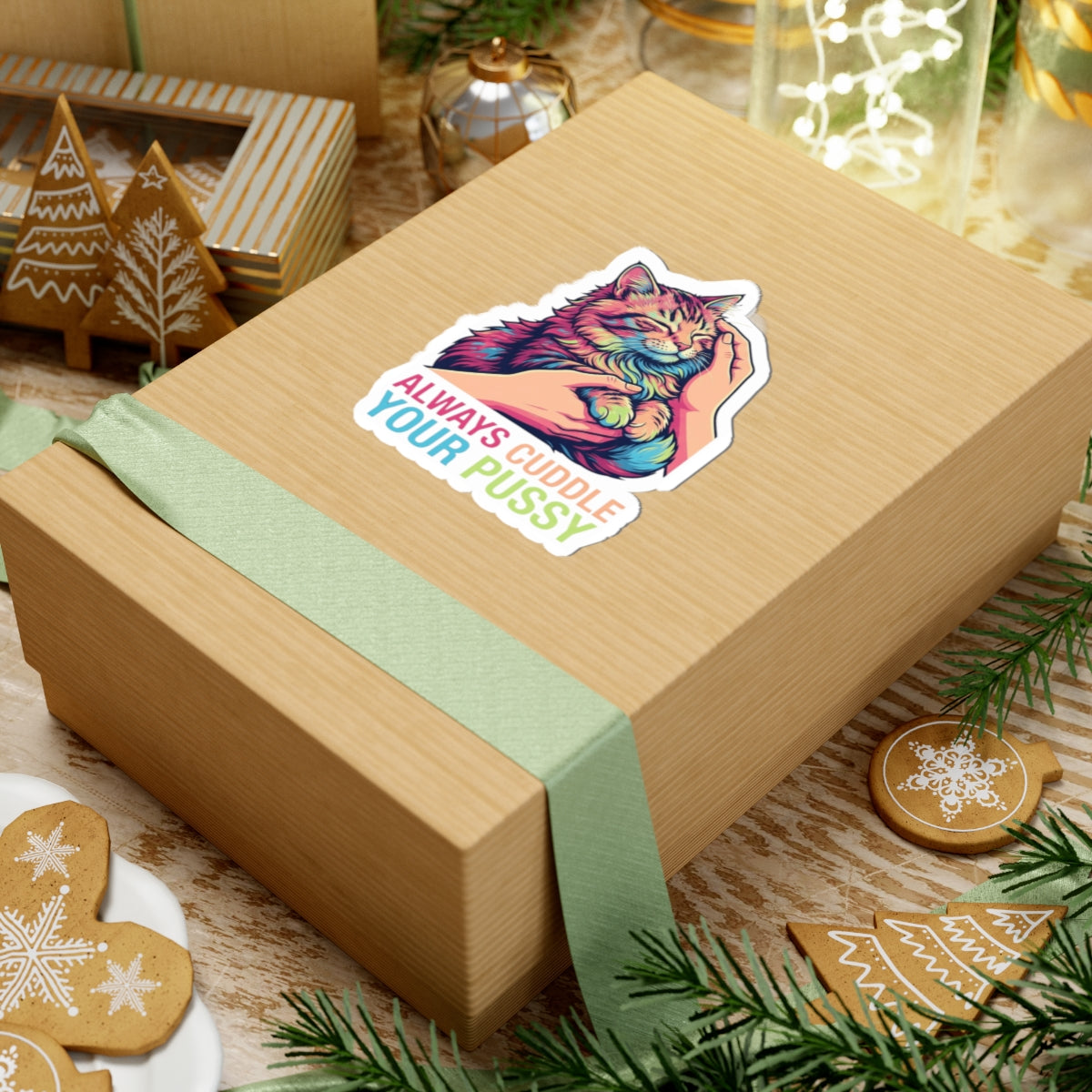 "Always Cuddle Your Pussy" Sticker — Main