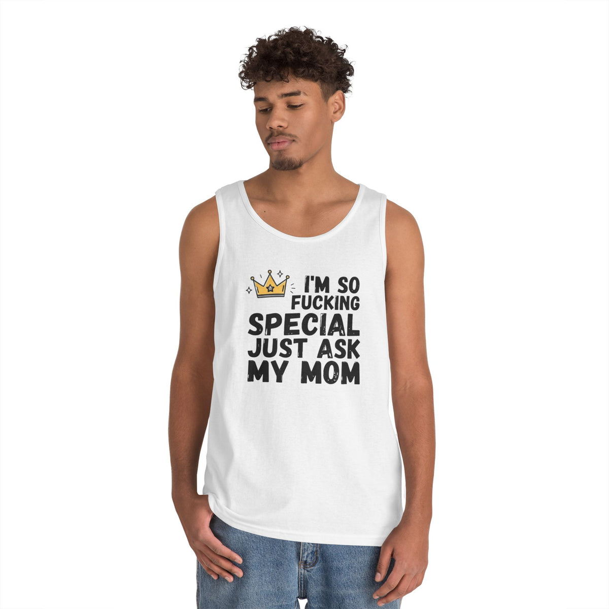 Color: White | I'm Fucking Special Tank Top