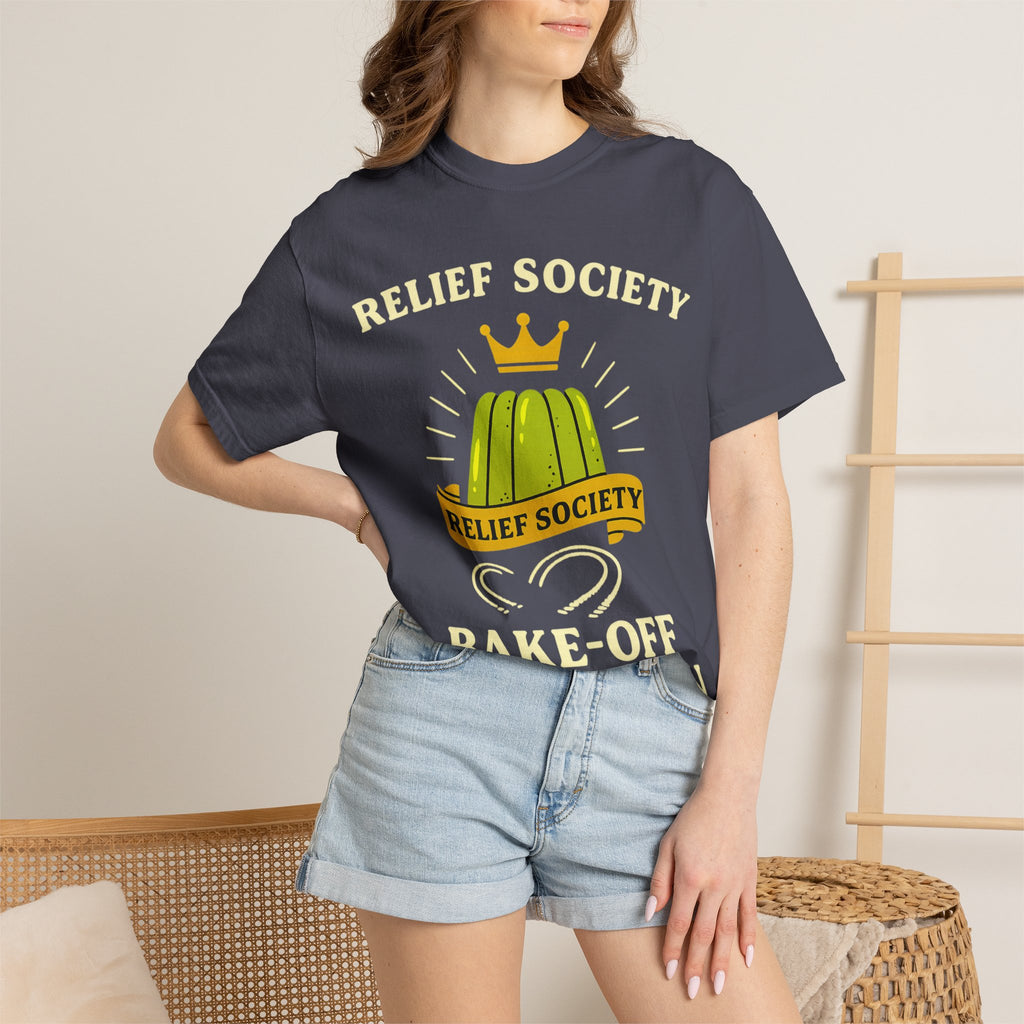"Relief Society Bake-Off Champion" Unisex Garment-Dyed T-shirt