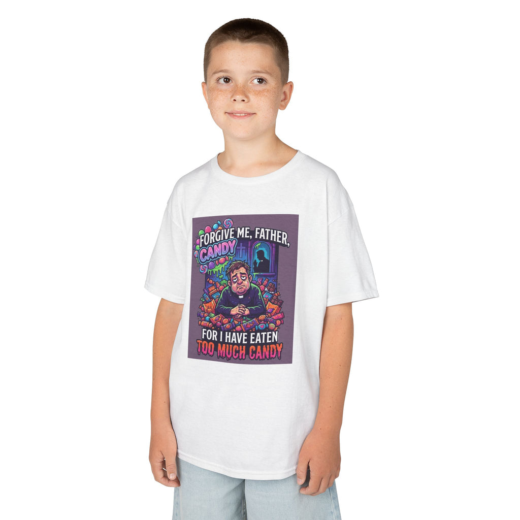 "Forgive Me Father Too Much Candy" Kids Tee