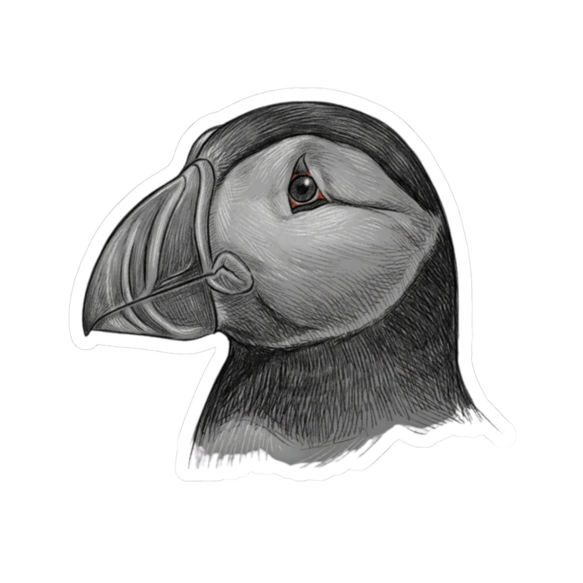 "Pencil Sketch Art Puffin" Sticker
