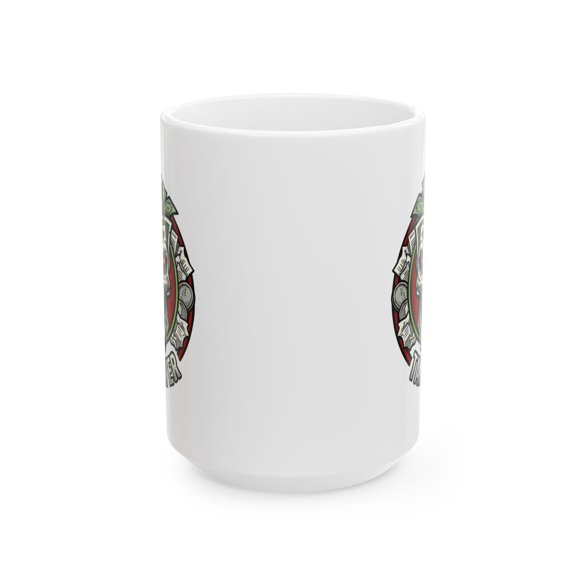 "Horror of Taxes" White Ceramic Mug — Graphic