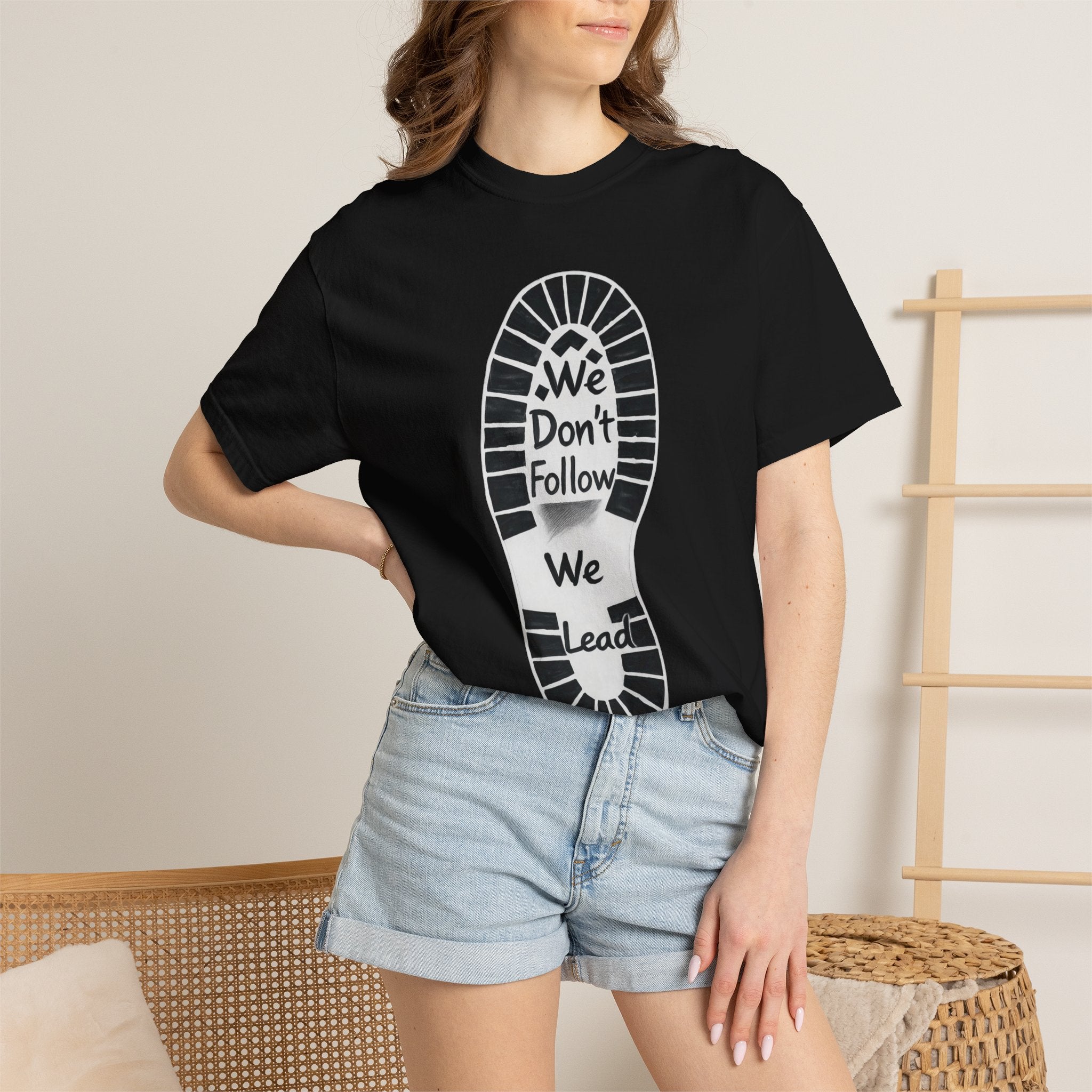 "We Don't Follow-We Lead" Unisex Garment-Dyed T-shirt