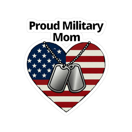 "Proud Military Mom" Sticker — Main