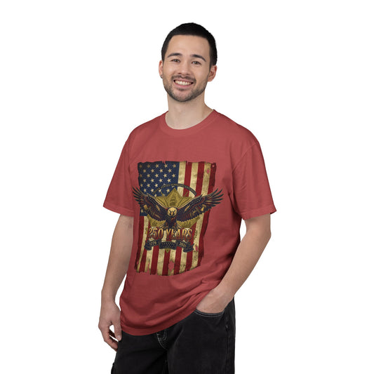 "Eagle and Flag 250 Years" Unisex Garment-Dyed Tee