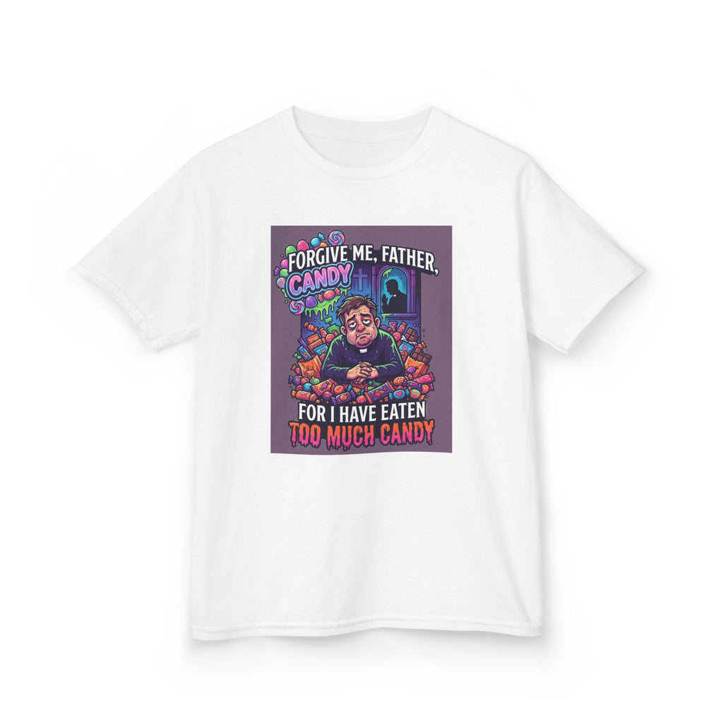 "Forgive Me Father Too Much Candy" Kids Tee