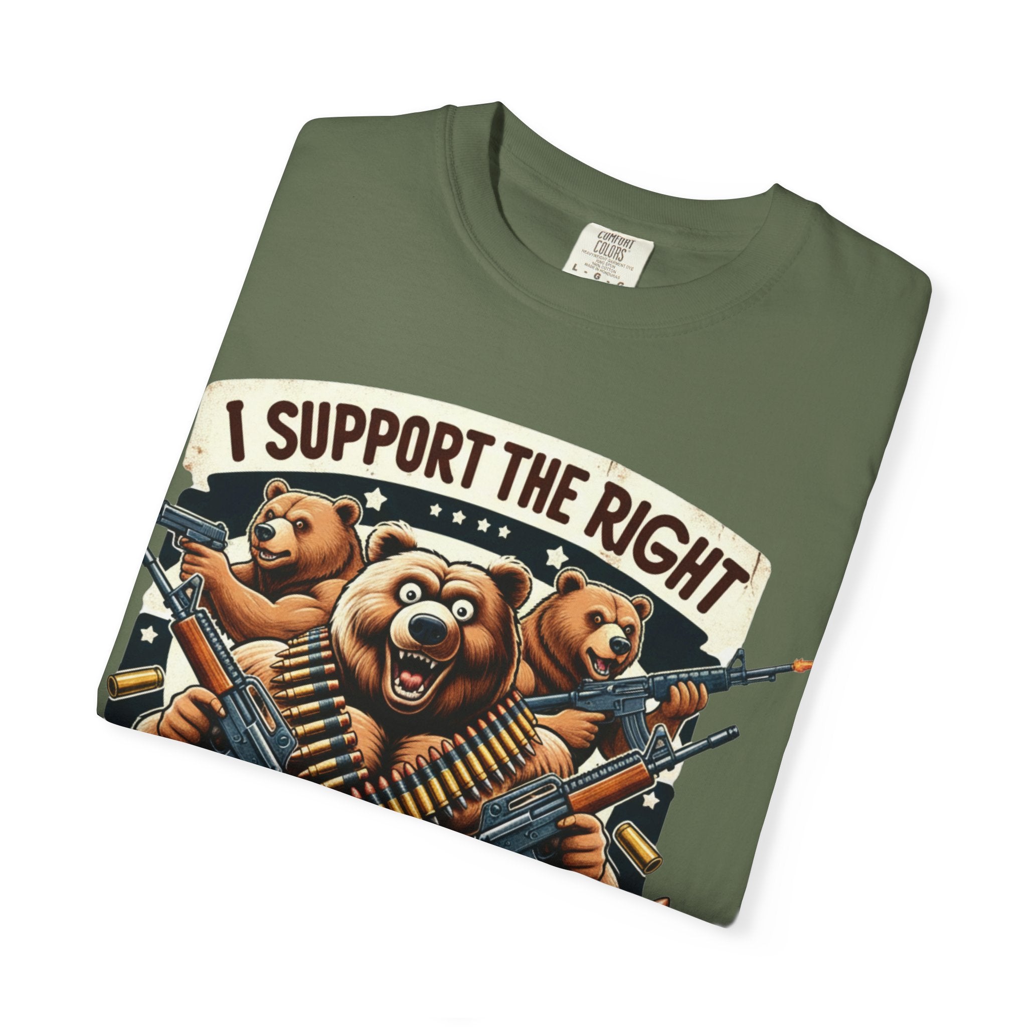 "The Right to Arm Bears (Tactical Trio)" Unisex Garment-Dyed T-shirt