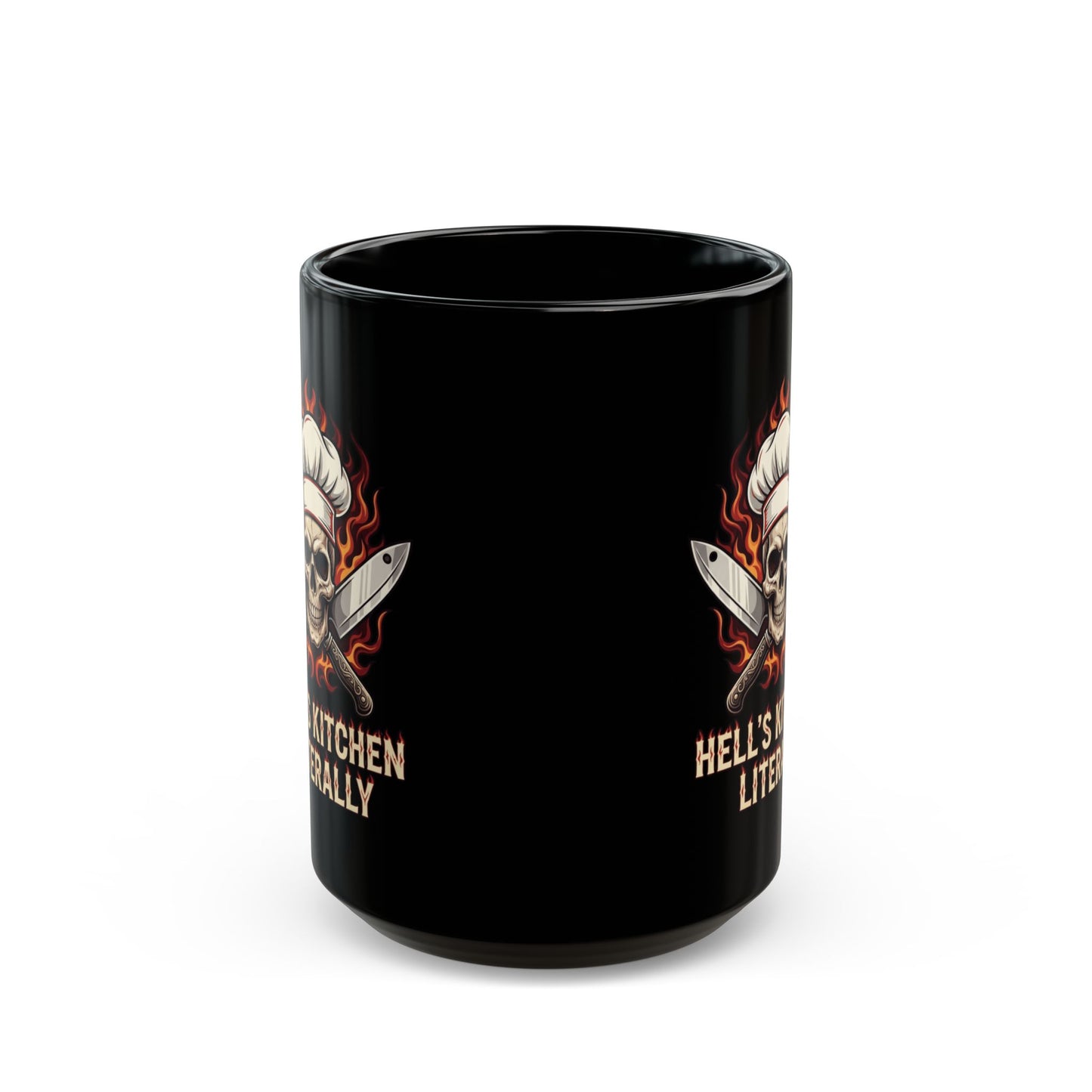 "Hell's Kitchen Literally" Black Ceramic Mug