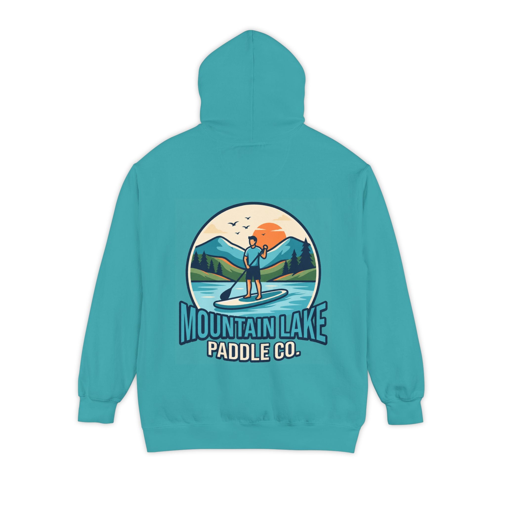 "Mountain Lake Paddle Board" Garment-Dyed Hoodie