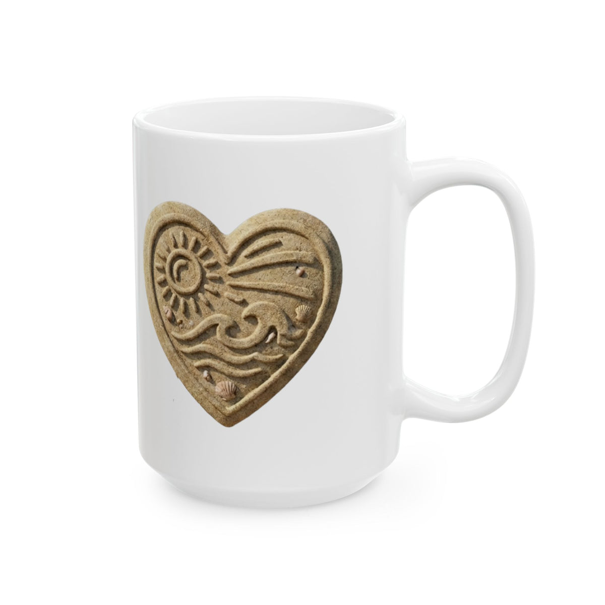 "I Luv The Beach" White Ceramic Mug — Graphic