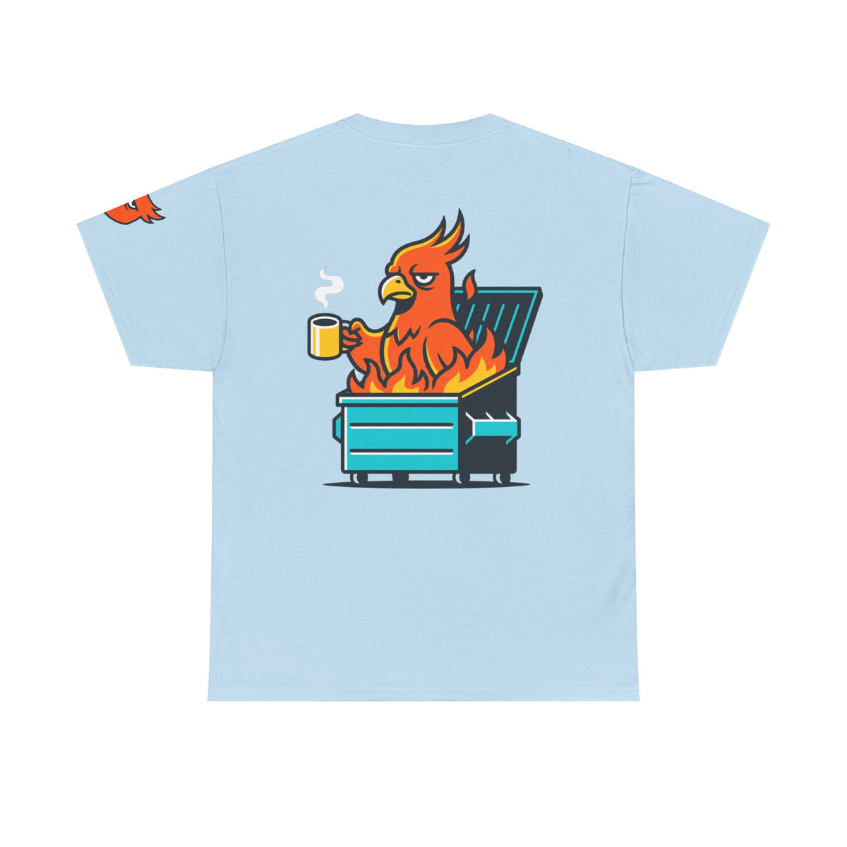 Color: Light Blue | Dumpster Fire Premium Graphic Tee