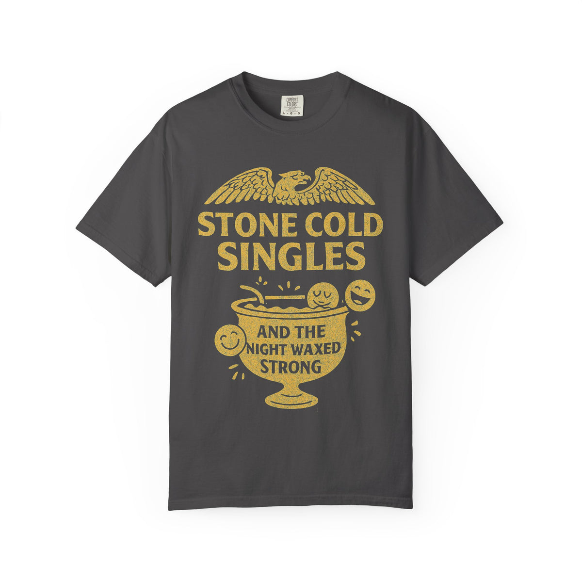 Color: Graphite | Stone Cold Singles Unisex Garment-Dyed T-shirt