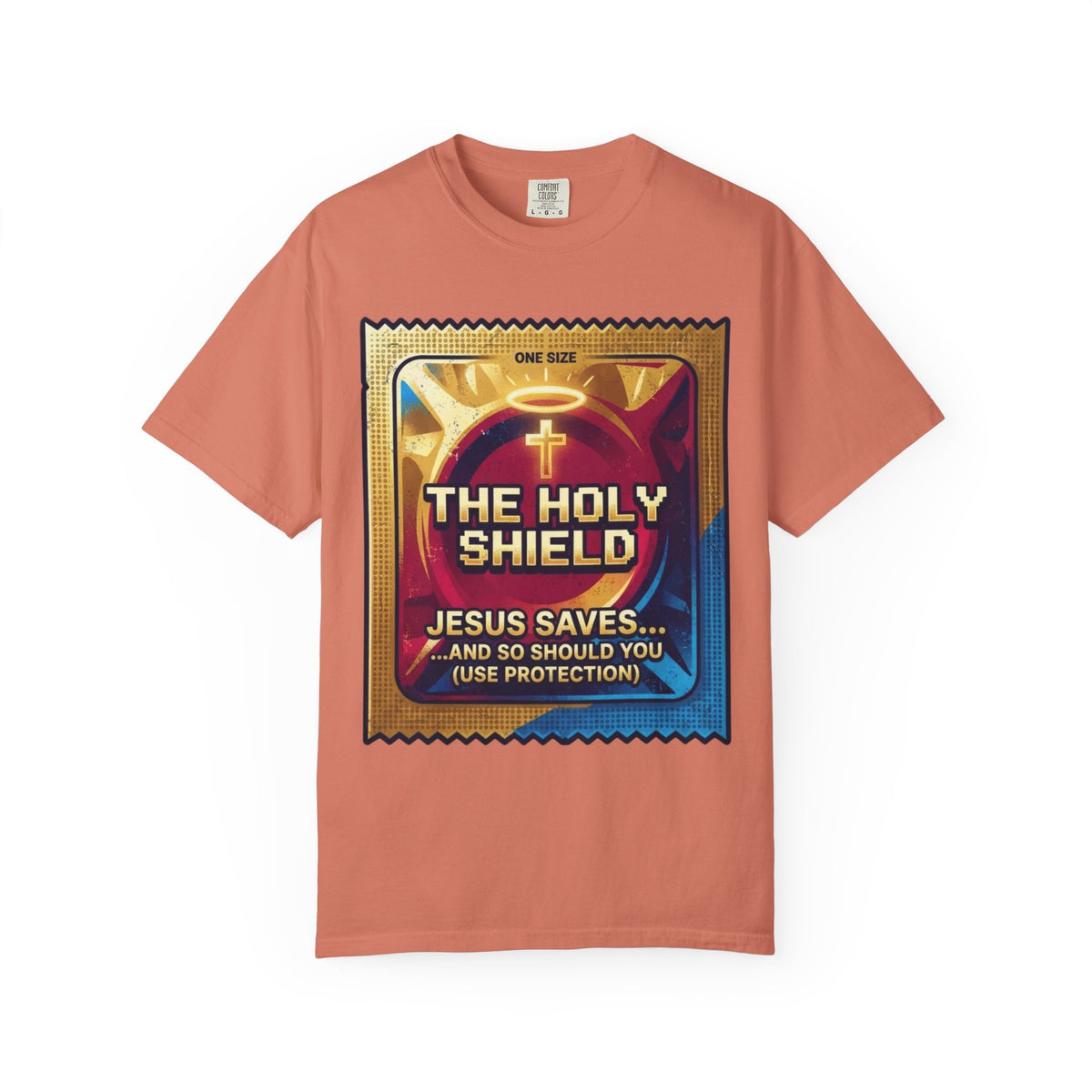 "Good Book Series The Holy Shield" Unisex Garment-Dyed Tee