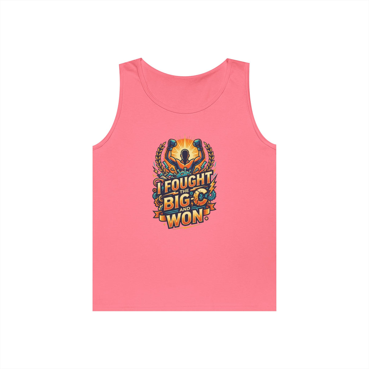 Color: Safety Pink | I Fought The Big C and Won Tank Top