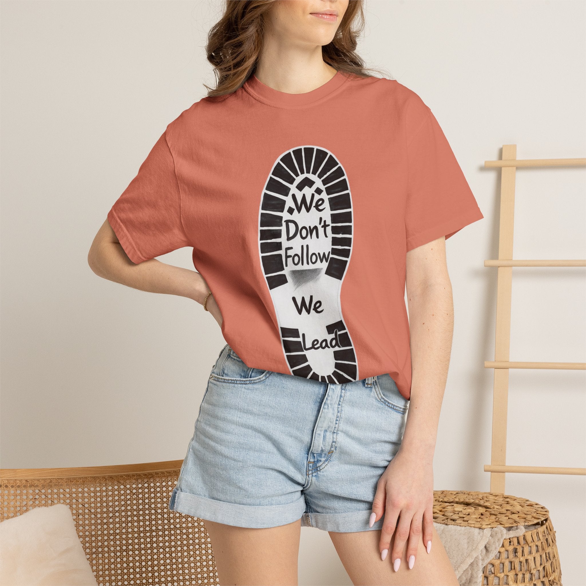 "We Don't Follow-We Lead" Unisex Garment-Dyed T-shirt
